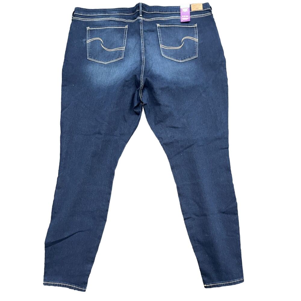 Signature Gold by Levi Strauss Womens Jeans Blue Denim 28L 39x32 Midrise Skinny